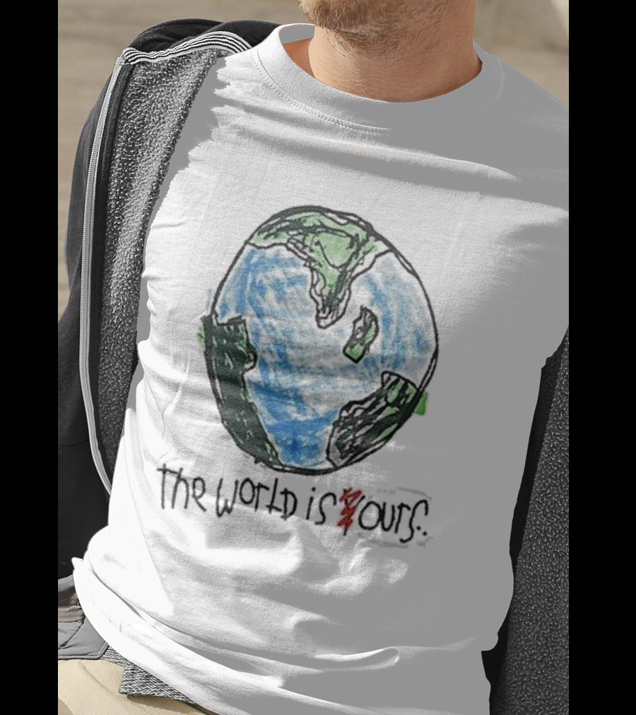 After School Special The World Is Yours Earth Drawing T-Shirt