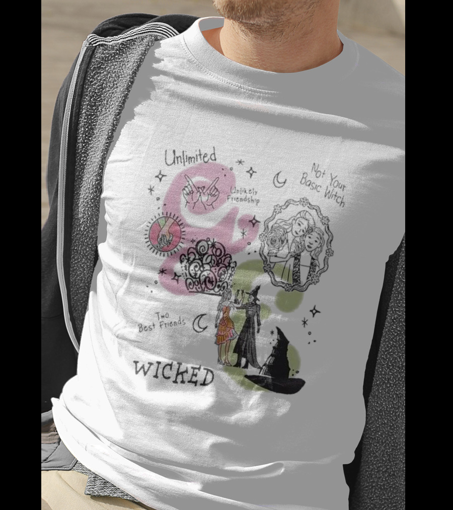 Unlimited Not Your Basic Witch Two Best Friends Wicked Unlikely Friendship T-Shirt