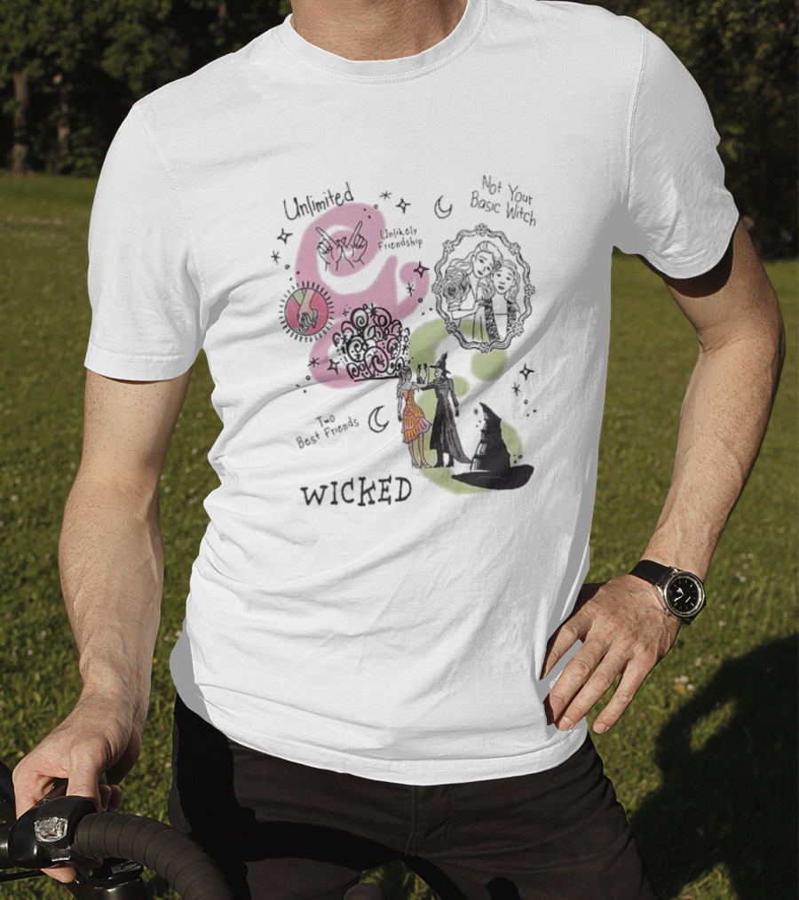 Unlimited Not Your Basic Witch Two Best Friends Wicked Unlikely Friendship T-Shirt