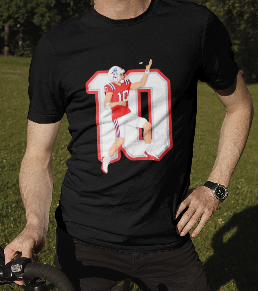 Air Maye Touchdown Flip Football Jersey Number 10 T-Shirt