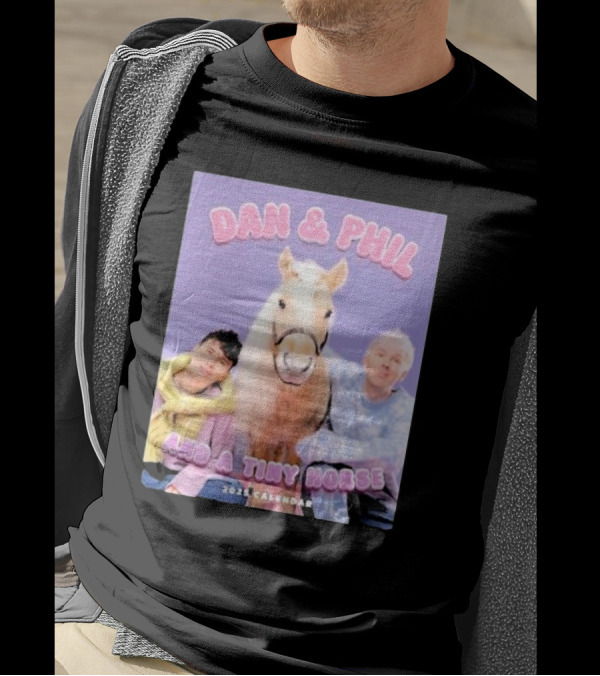 Dan And Phil And A Tiny Horse 2025 Calendar T-Shirt