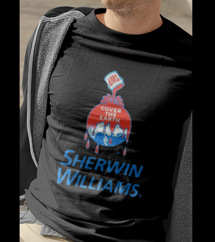 Sherwin Williams Cover The Earth Logo Iconic Branding T-Shirt