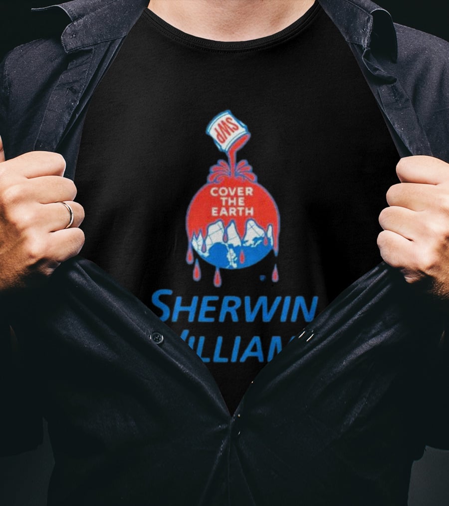 Sherwin Williams Cover The Earth Logo Iconic Branding T-Shirt
