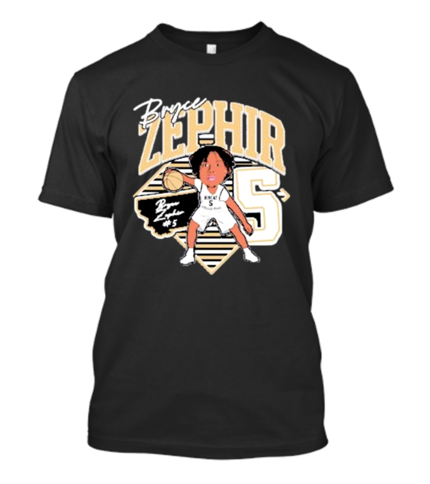 Bryce Zephir 5 Basketball Montana State Guard T-Shirt