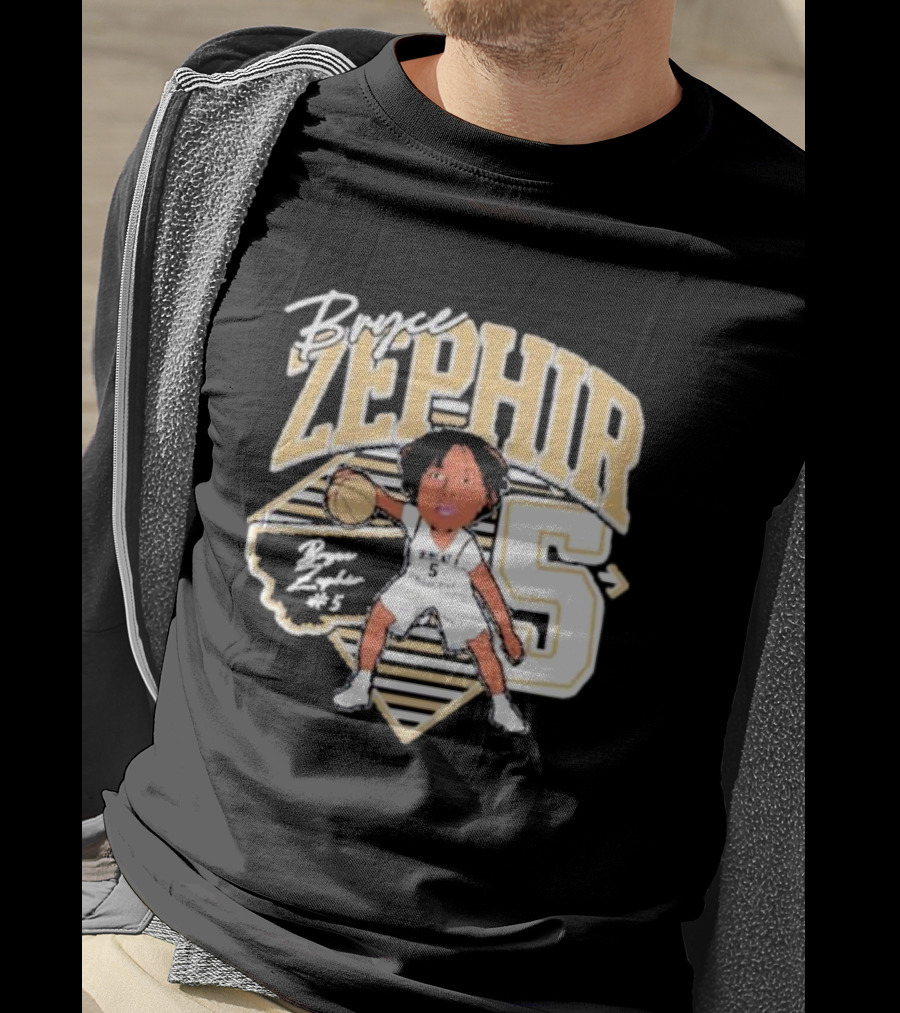 Bryce Zephir 5 Basketball Montana State Guard T-Shirt