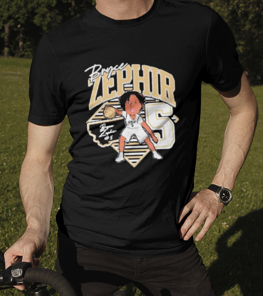 Bryce Zephir 5 Basketball Montana State Guard T-Shirt