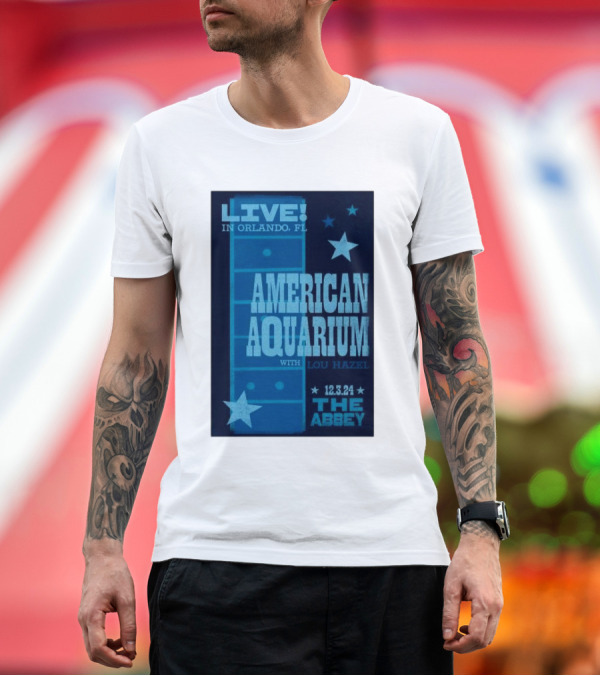 Premium T-Shirt: LIVE American Aquarium with Lou Hazel The Abbey Orlando FL 12.3.24 T-Shirt LIVE American Aquarium with Lou Hazel The Abbey Orlando FL 12.3.24 T-Shirt