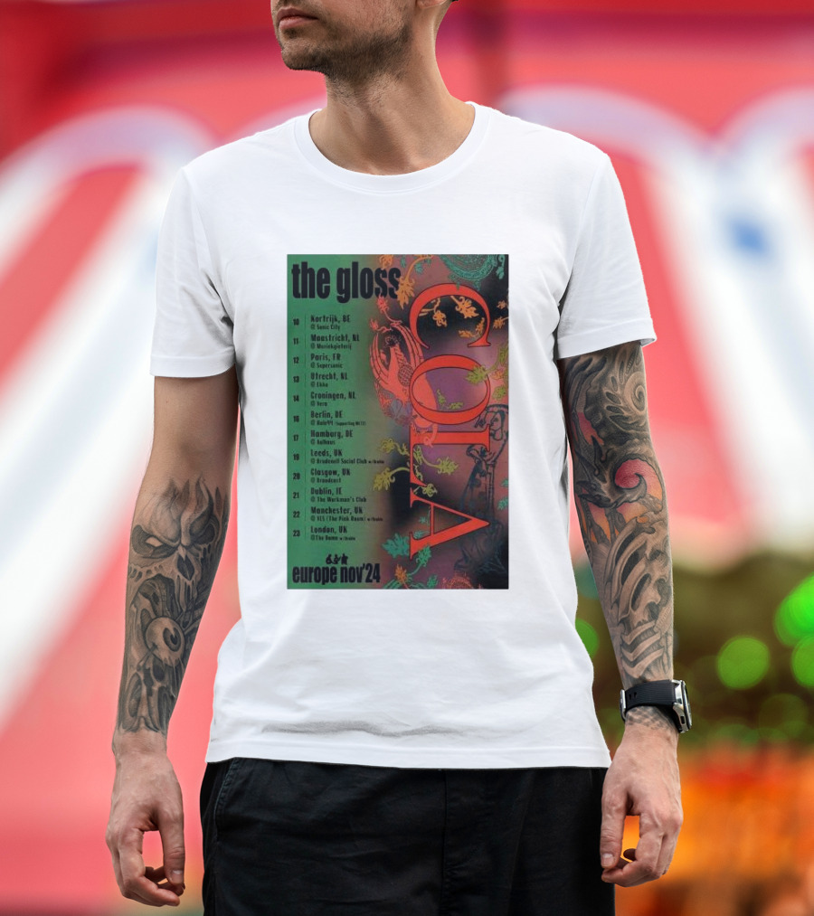 Cola The Gloss Europe Tour November 2024 Dates and Locations T-Shirt