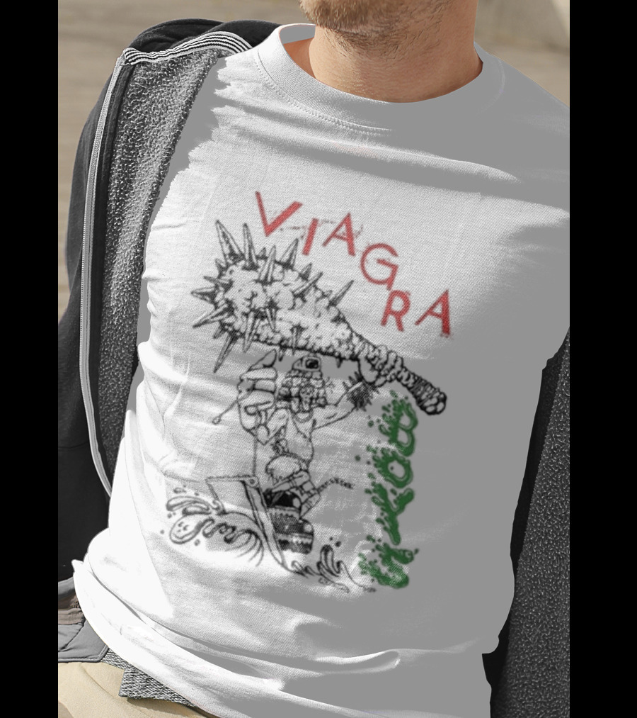 Viagra Boys Surfing Caveman With Spiked Club T-Shirt