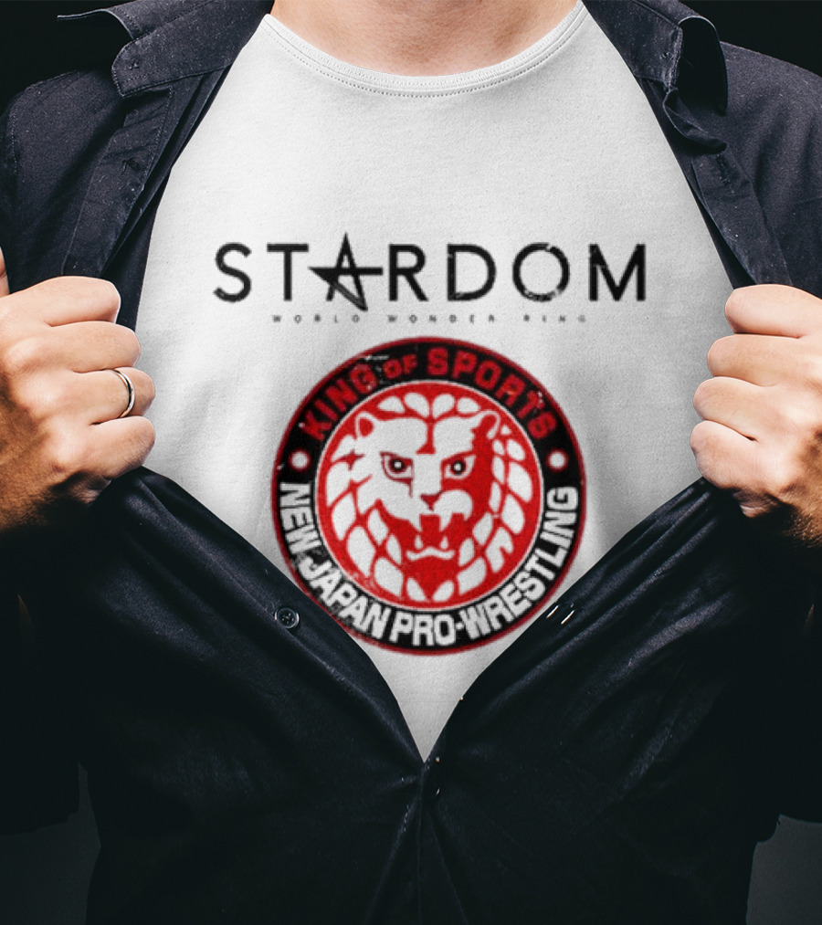 STARDOM World Wonder Ring King Of Sports New Japan Pro-Wrestling Historic X-Over II NJPW T-Shirt