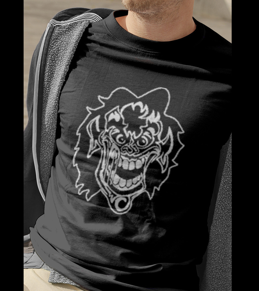Black And White Mr Bones Joker Face T-Shirt