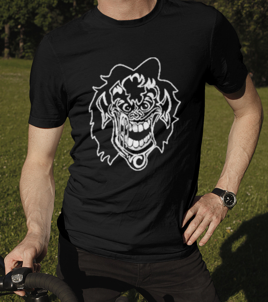 Black And White Mr Bones Joker Face T-Shirt