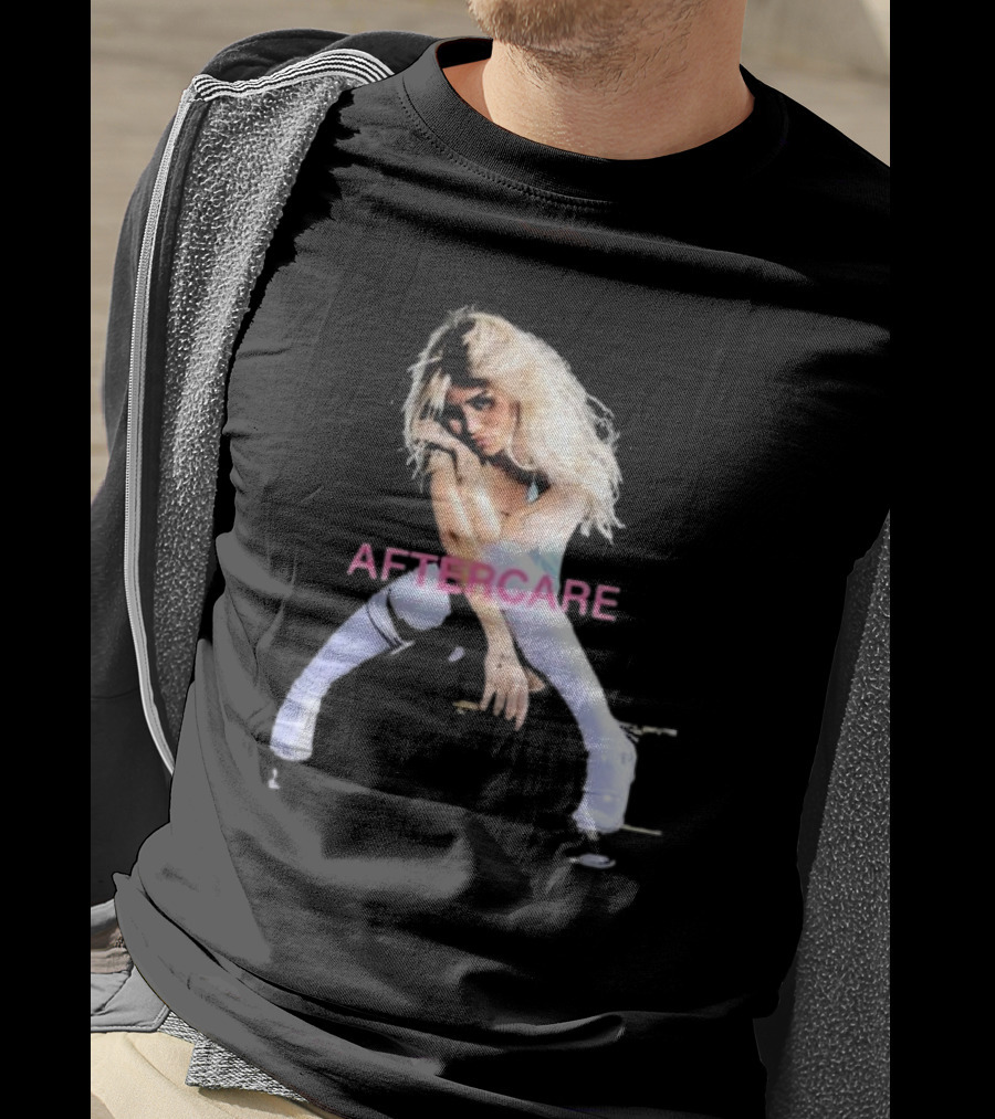 AFTERCARE Album Cover Girl In White T-Shirt