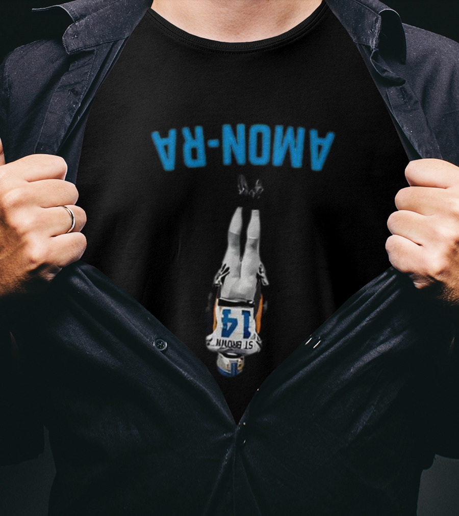 Amon-Ra St. Brown 14 Middle Finger T-Shirt