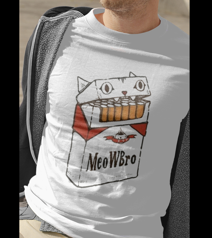 K45ink MeoWBro Cat Cigarette Pack T-Shirt