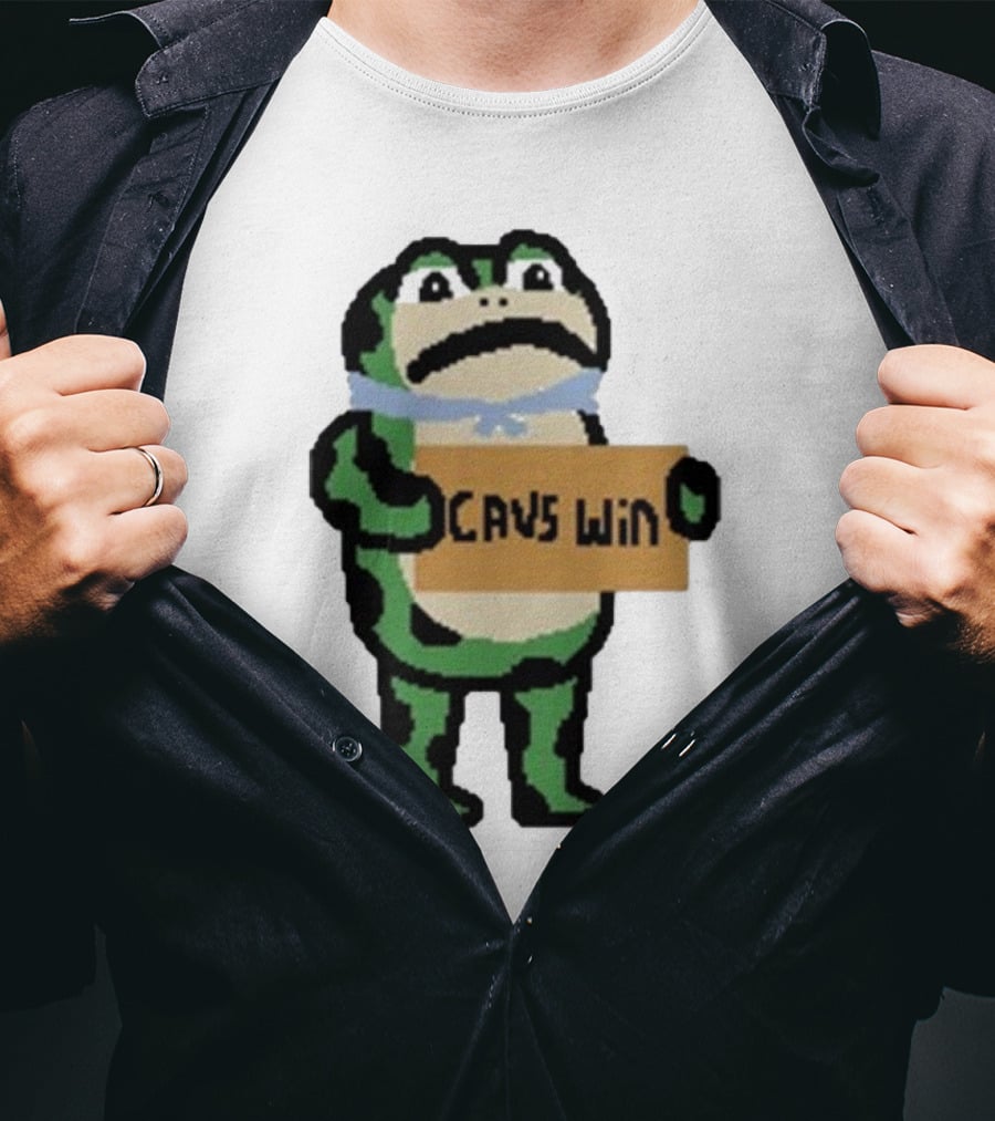 Cavs Win Victory Frog Pixel T-Shirt
