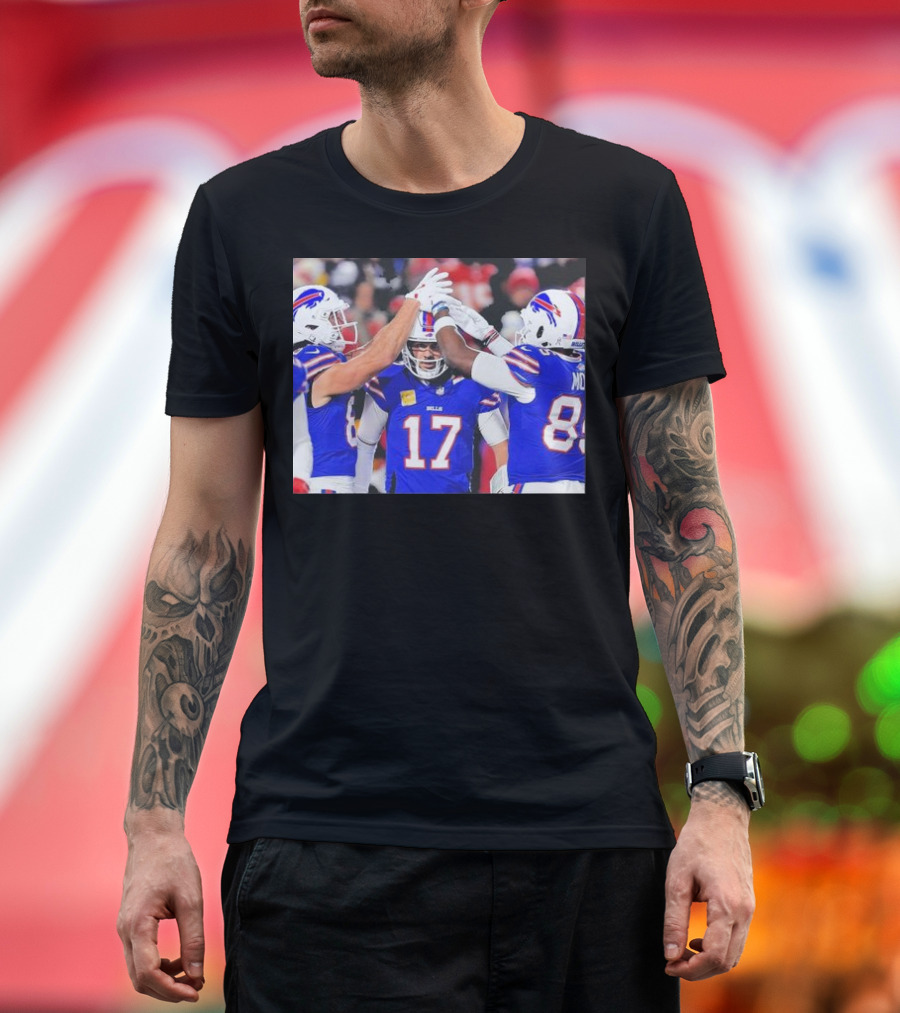 Josh Allen Buffalo Bills NFL Team Celebration Week 11 Game 17 Jersey T-Shirt