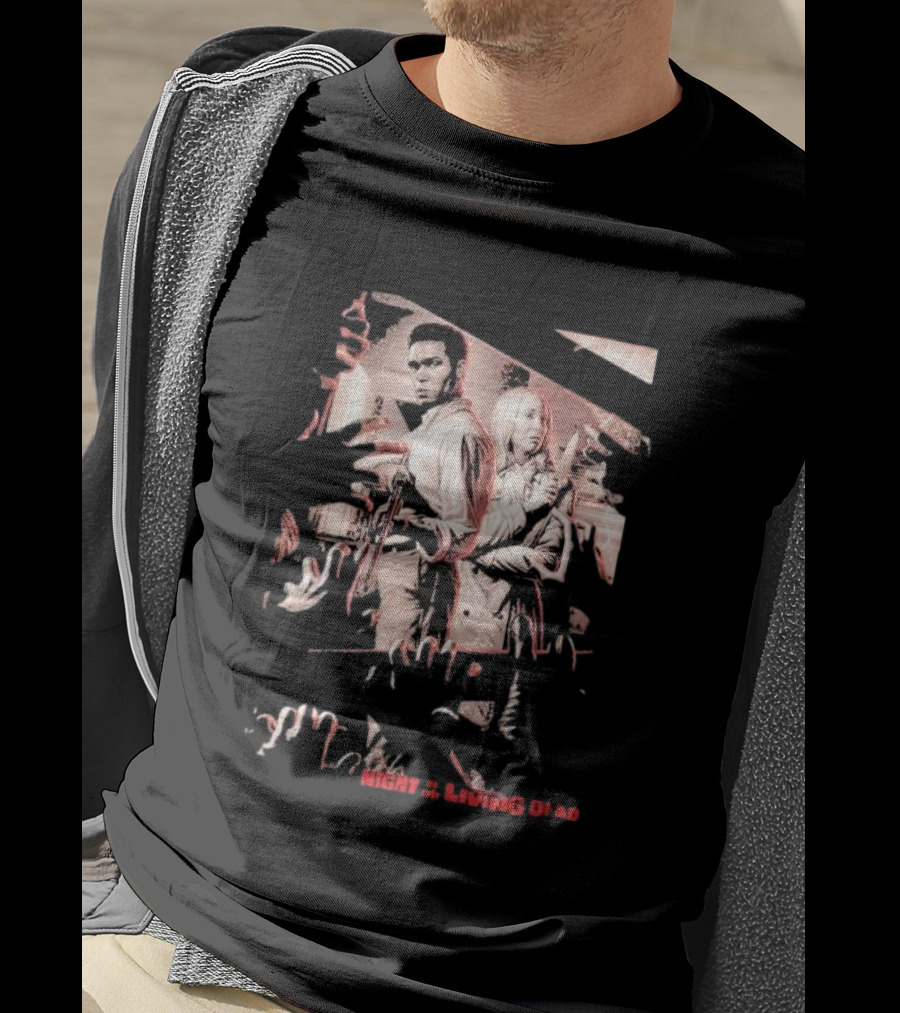 Night Of The Living Dead Bar The Doors Zombie Survival Scene T-Shirt