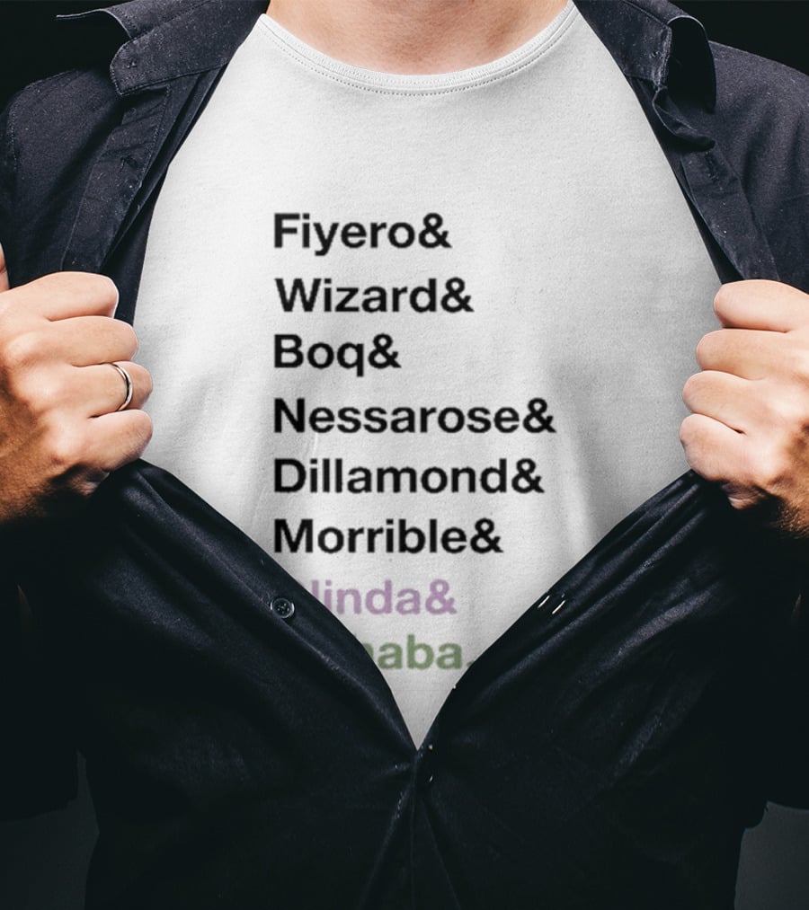 Fiyero Wizard Boq Nessarose Dillamond Morrible Glinda Elphaba Wicked Characters List T-Shirt