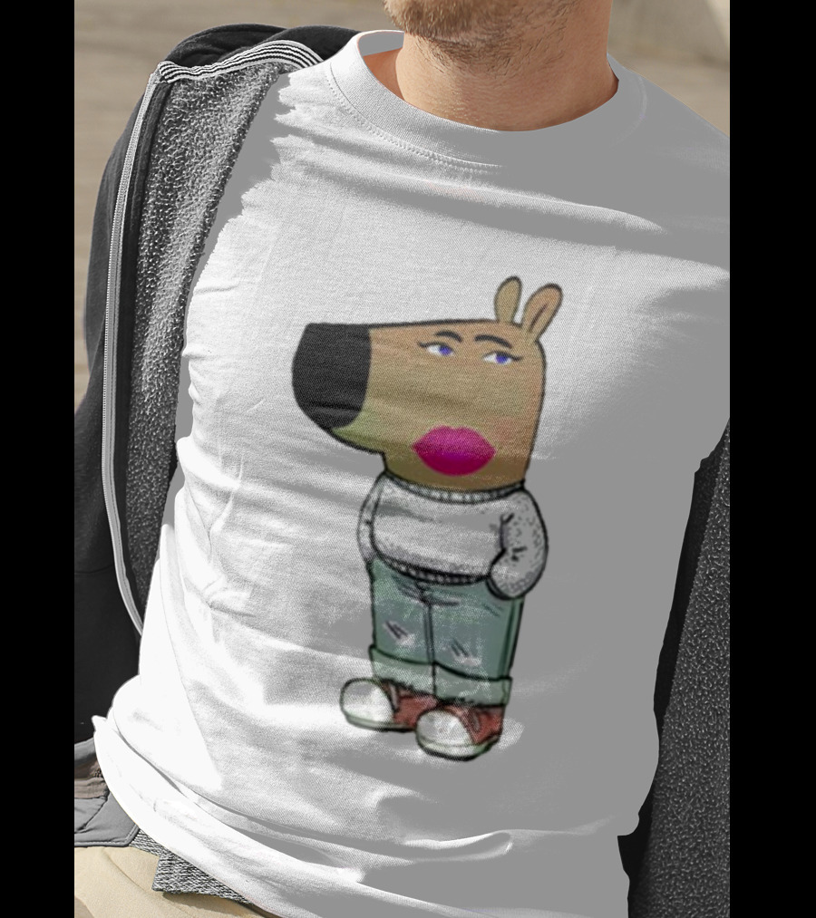 I’m Just A Chill Girl With Cartoon Dog Figure T-Shirt
