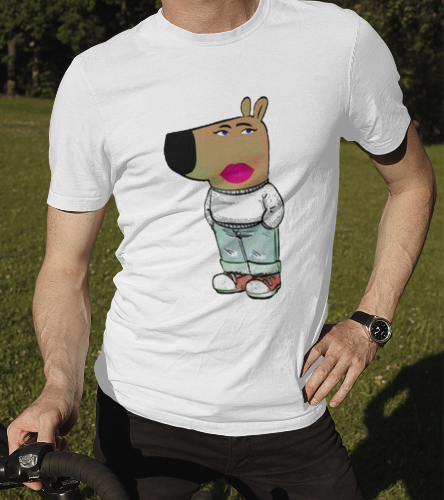 I’m Just A Chill Girl With Cartoon Dog Figure T-Shirt