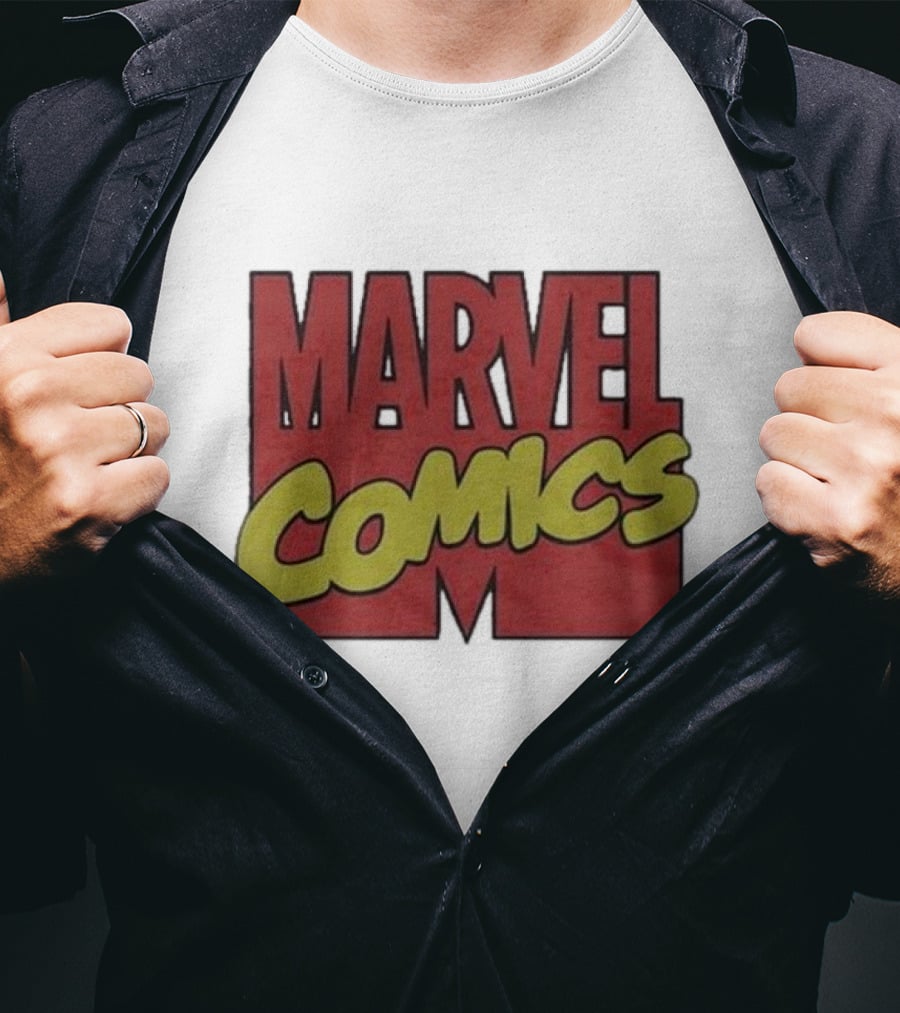 Marvel Comics Retro 1990 Bold Red Yellow T-Shirt
