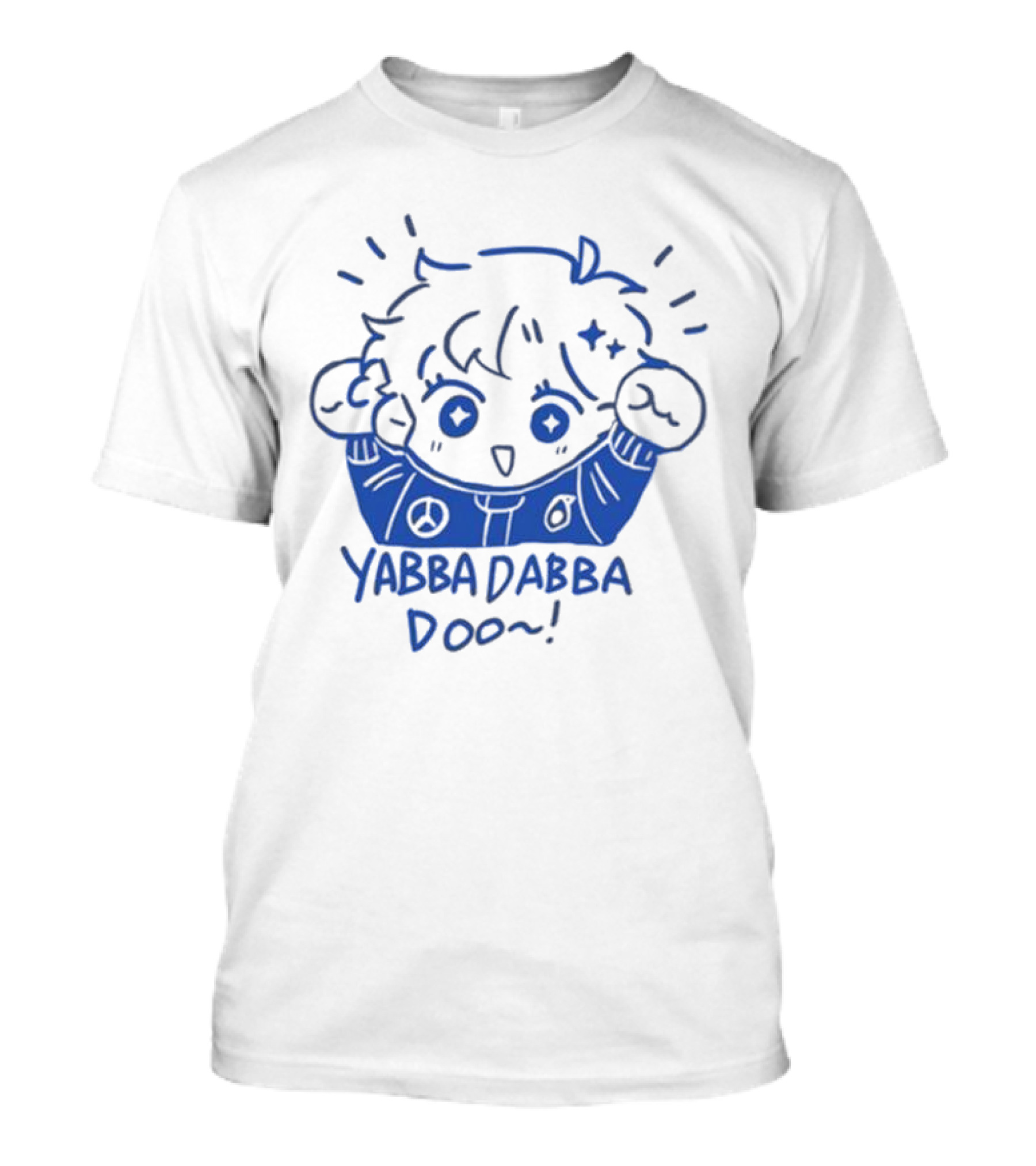 Silly George Yabba Dabba Doo Cute Cartoon Character With Peace Sign Jacket T-Shirt