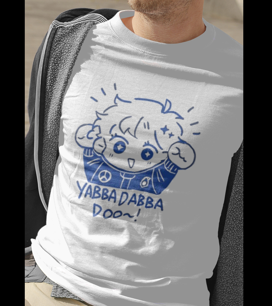 Silly George Yabba Dabba Doo Cute Cartoon Character With Peace Sign Jacket T-Shirt