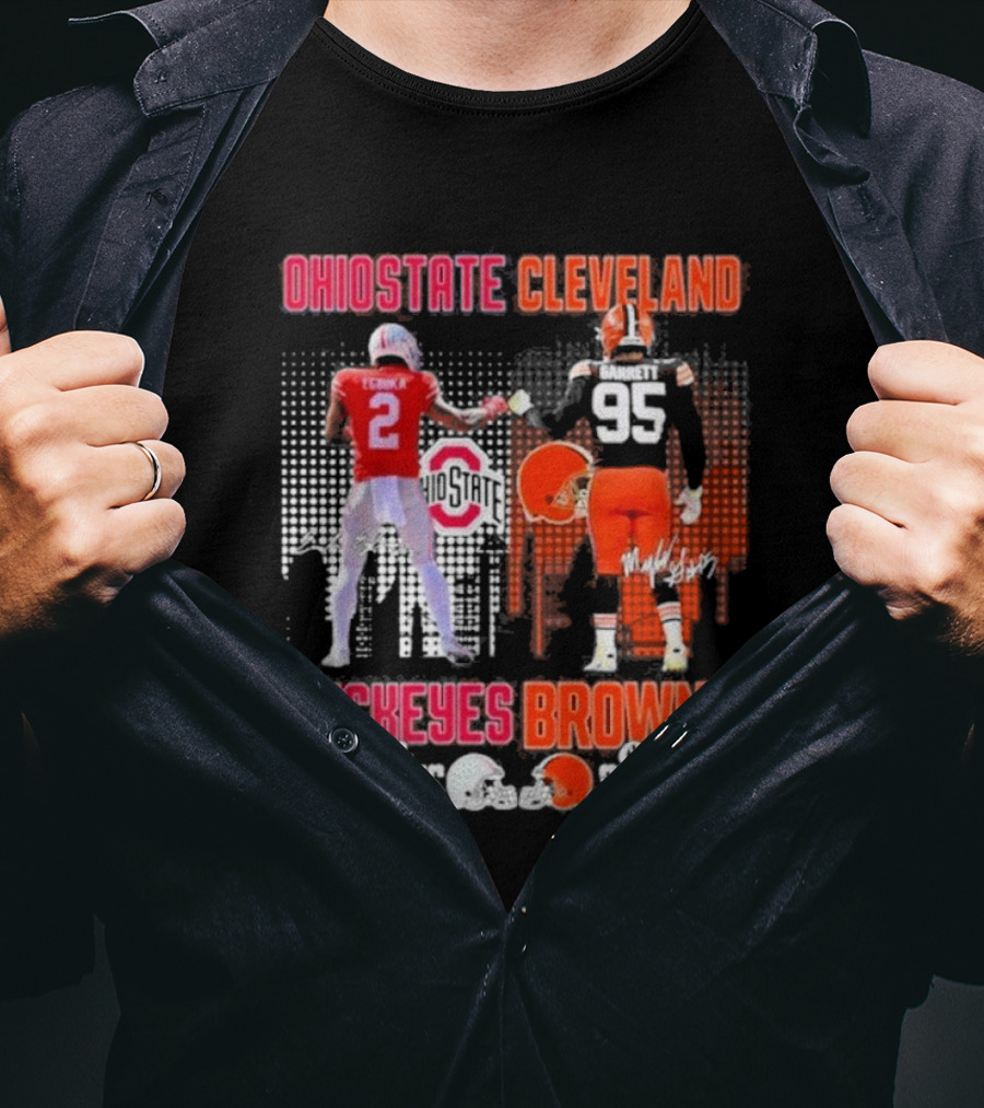 Ohio State Cleveland Buckeyes Browns On Saturdays On Sundays T-Shirt