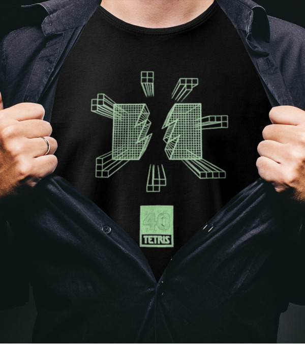 Tetris 40th Anniversary The Hundreds Wildfire Explosive Blocks T-Shirt