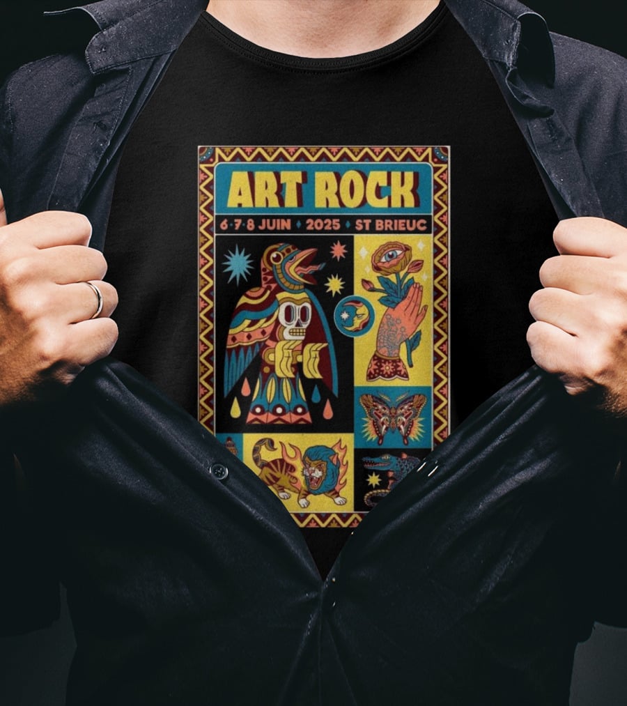 Art Rock Festival 2025 St Brieuc June 6-8 Bretagne France T-Shirt