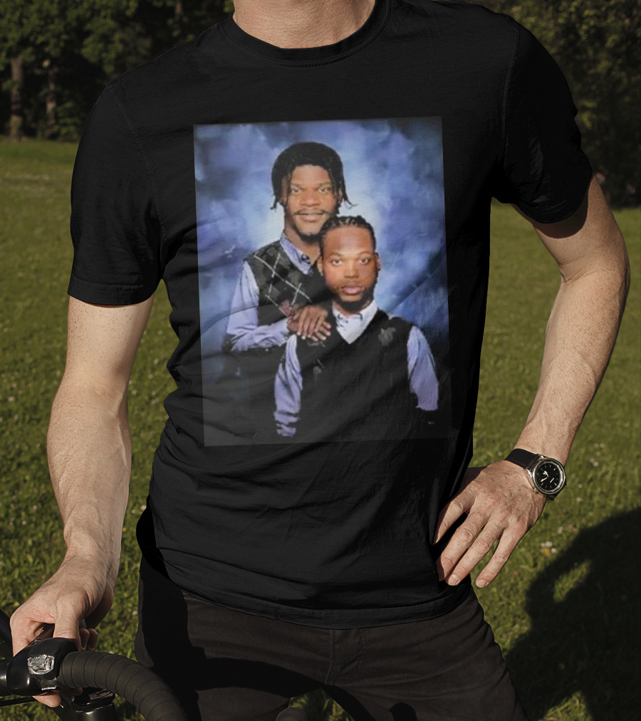Lamar Jackson And Derrick Henry Step Brothers Movie Parody Baltimore Ravens T-Shirt
