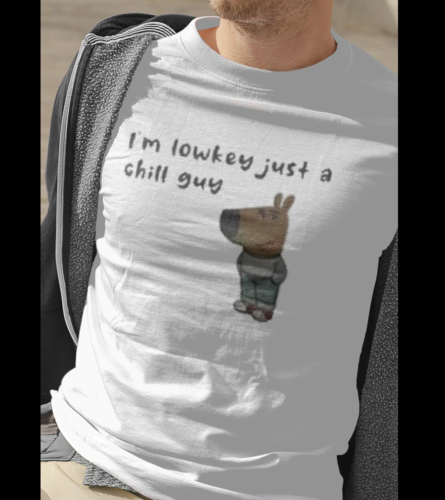 Chill Guy Dog I'm Lowkey Just A Chill Guy Animal Crossing Inspired Character T-Shirt