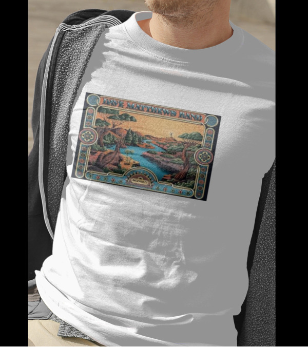 Dave Matthews Band Mohegan Sun Arena Uncasville Nov 20 2024 Psychedelic Landscape T-Shirt