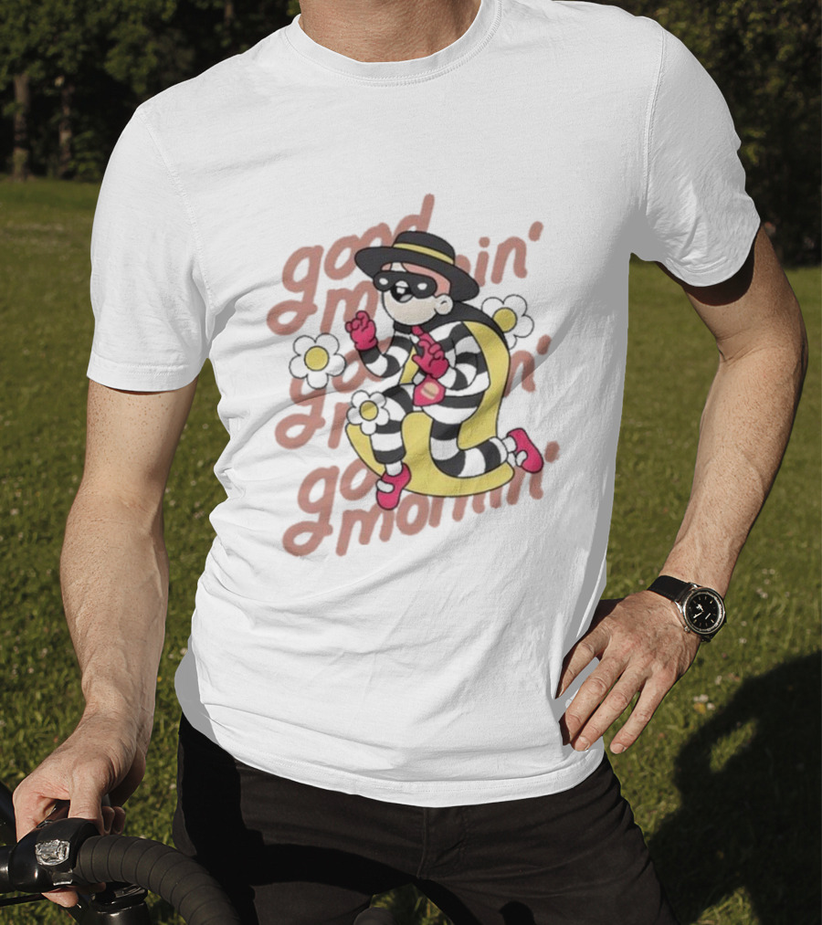 Doodles X McDonald’s Good Mornin’ Hamburglar With Flowers T-Shirt