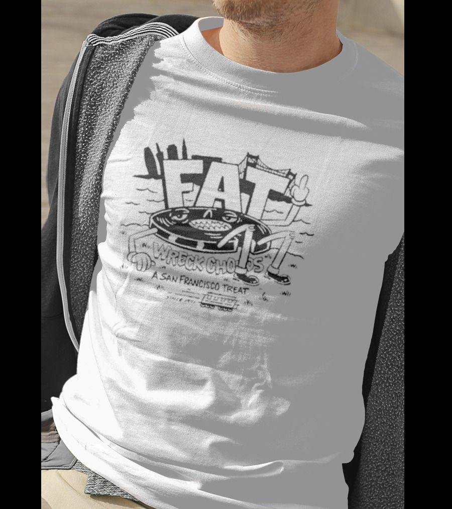 Fat Wreck Chords San Francisco Treat Since 1991 Skyline Record Bridge T-Shirt