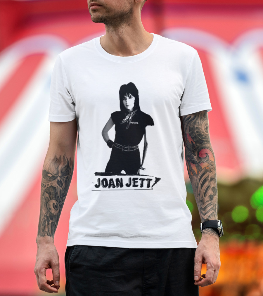 Joan Jett Crimson And Clover Photo Joan Jett Black and White Image T-Shirt