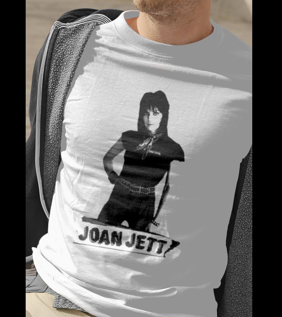 Joan Jett Crimson And Clover Photo Joan Jett Black And White Image T-Shirt