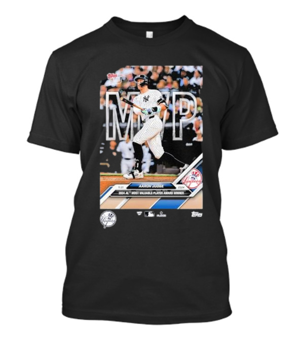 Aaron Judge New York Yankees 2024 AL MVP Topps Now Most Valuable Player Award Winner T-Shirt