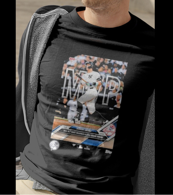 Aaron Judge New York Yankees 2024 AL MVP Topps Now Most Valuable Player Award Winner T-Shirt