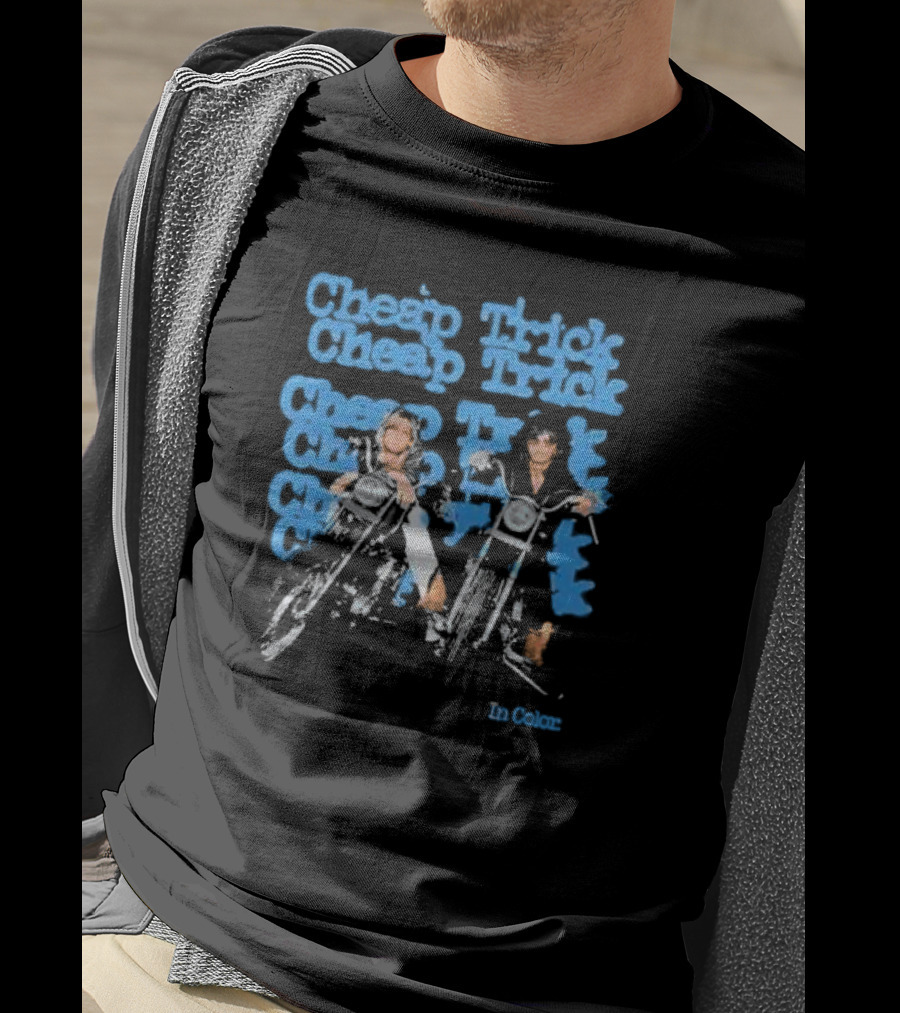 Cheap Trick In Color Motorcycle Riders T-Shirt