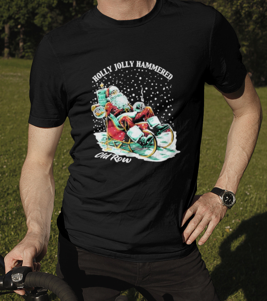 Holly Jolly Hammered Santa Old Row T-Shirt
