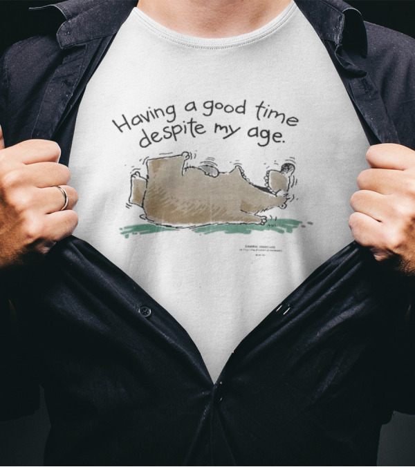 Having A Good Time Despite My Age Funny Bear Relaxing T-Shirt