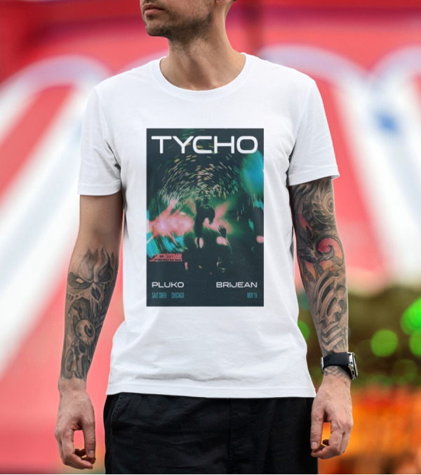 Premium T-Shirt: TYCHO Salt Shed Chicago Nov 15 Pluko Brijean Tour T-Shirt TYCHO Salt Shed Chicago Nov 15 Pluko Brijean Tour T-Shirt