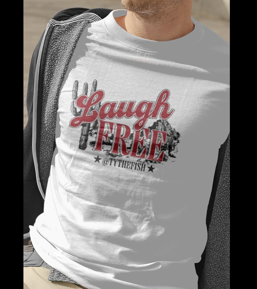 Laugh Free @TYTHEFISH Cactus Desert Scene T-Shirt