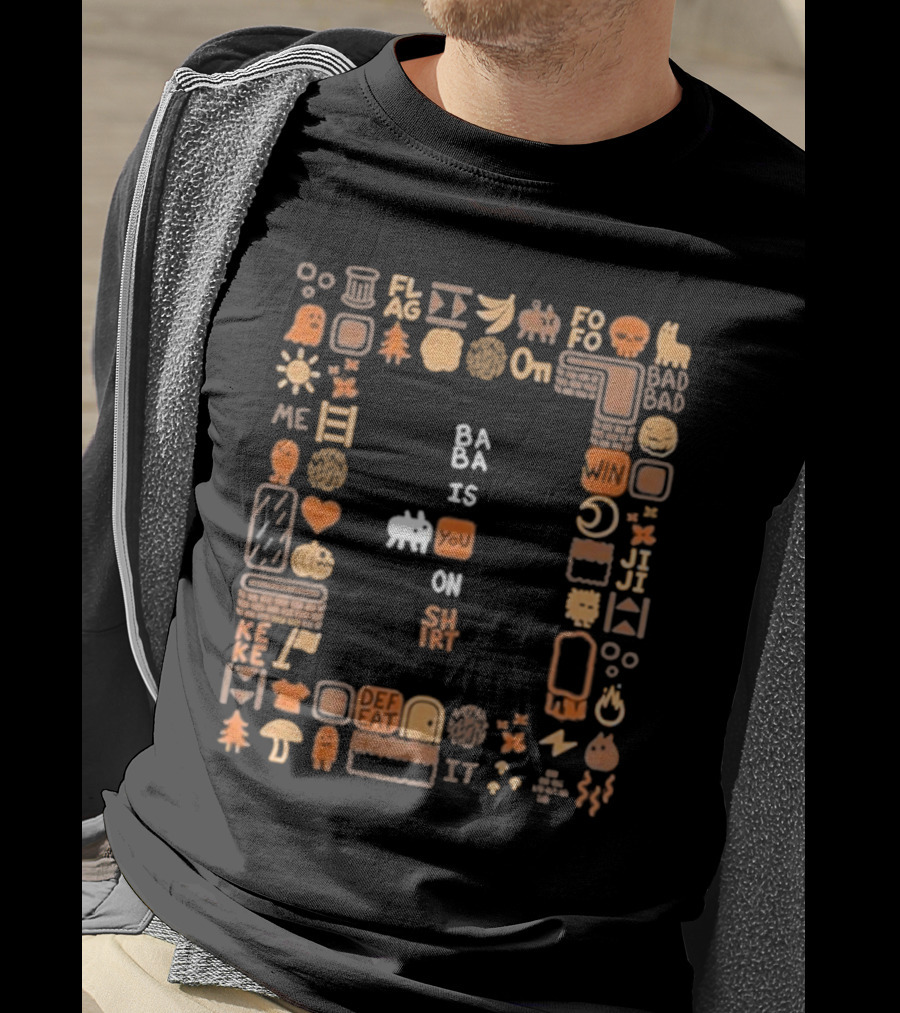 Ba Ba Is You On Shirt Iconic Game Elements T-Shirt