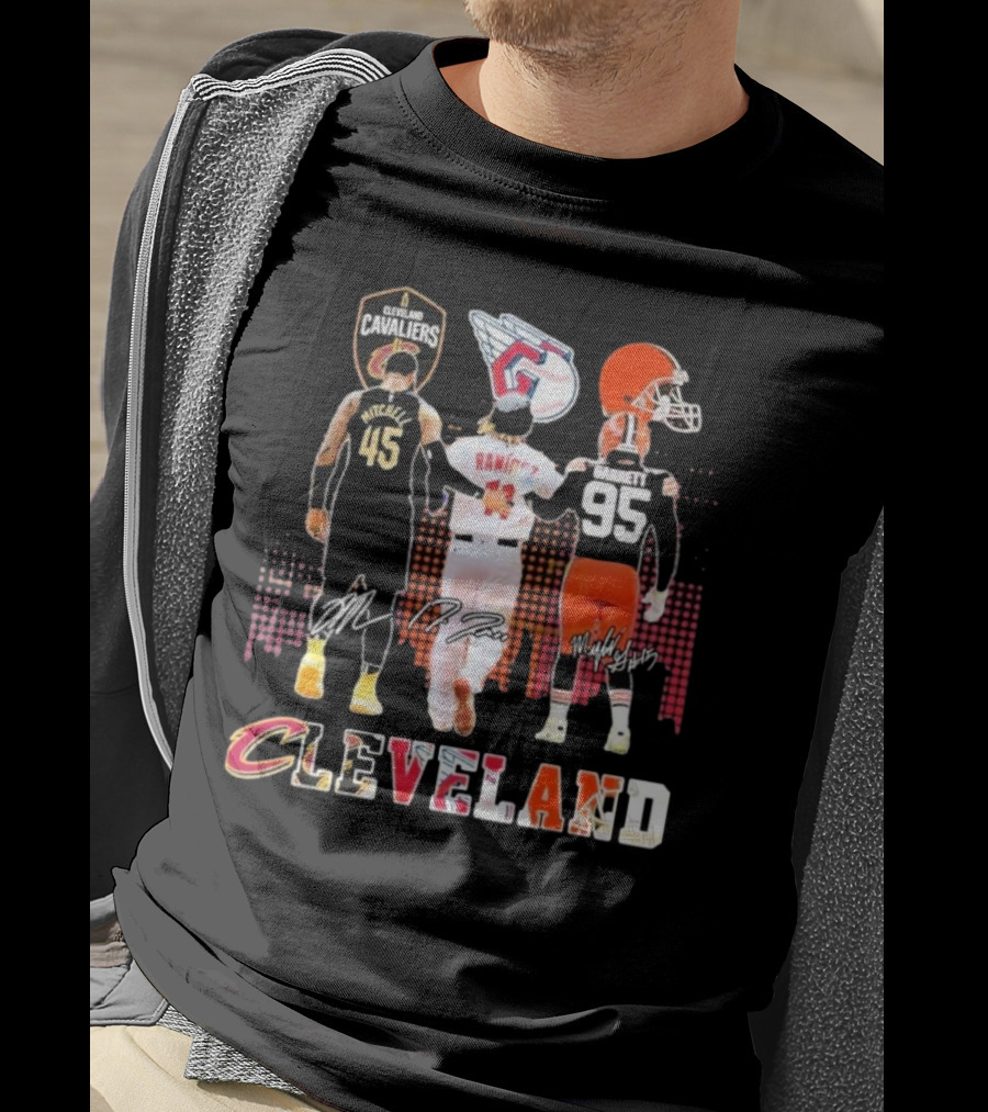 Cleveland Cavaliers Guardians Browns Mitchell Ramírez Garrett Signatures T-Shirt