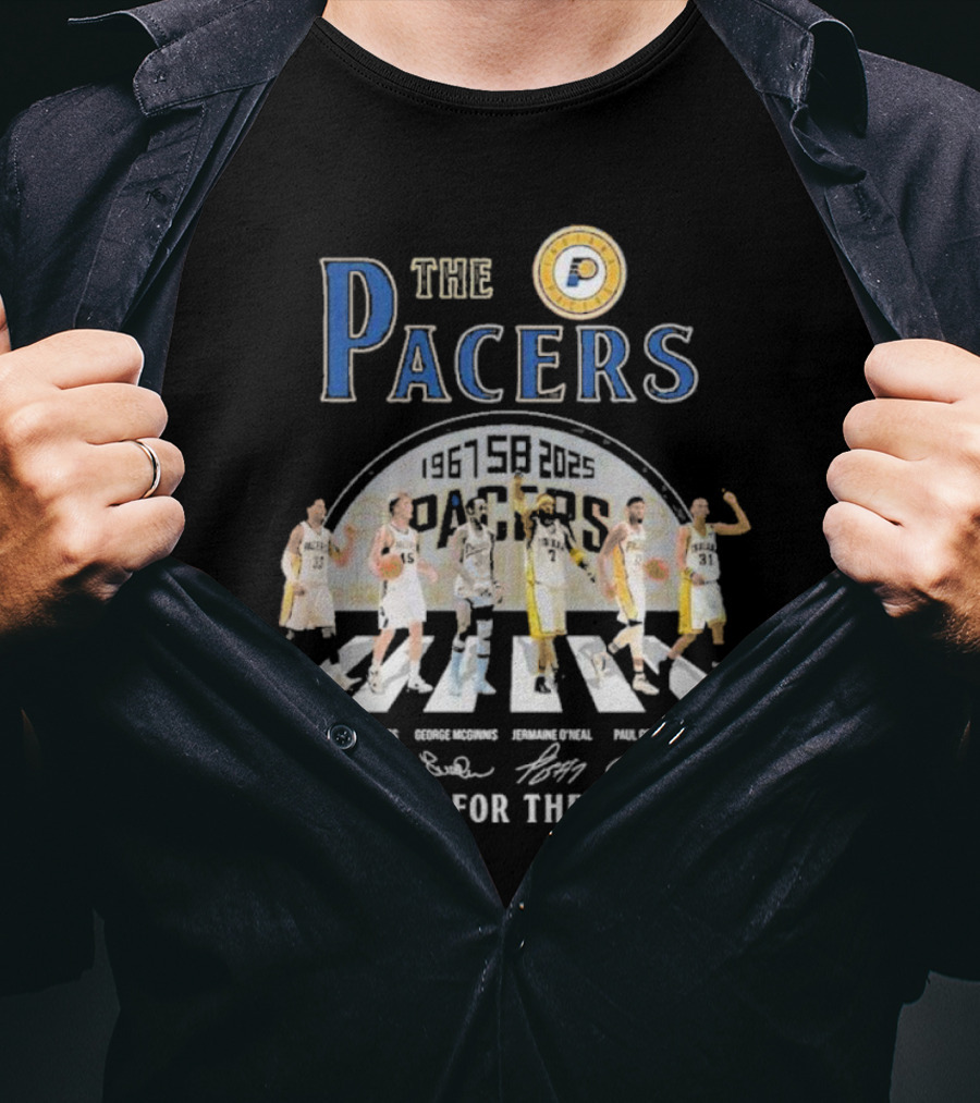 The Pacers 1967-2025 Thank You For The Memories Danny Granger Rik Smits George McGinnis Jermaine O'Neal Paul George Reggie Miller T-Shirt