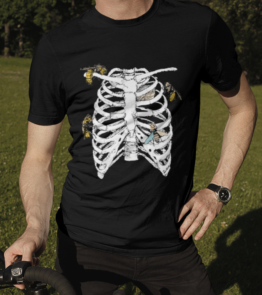Happenstance Haven His Ribcage With Hornets Nest Inside T-Shirt