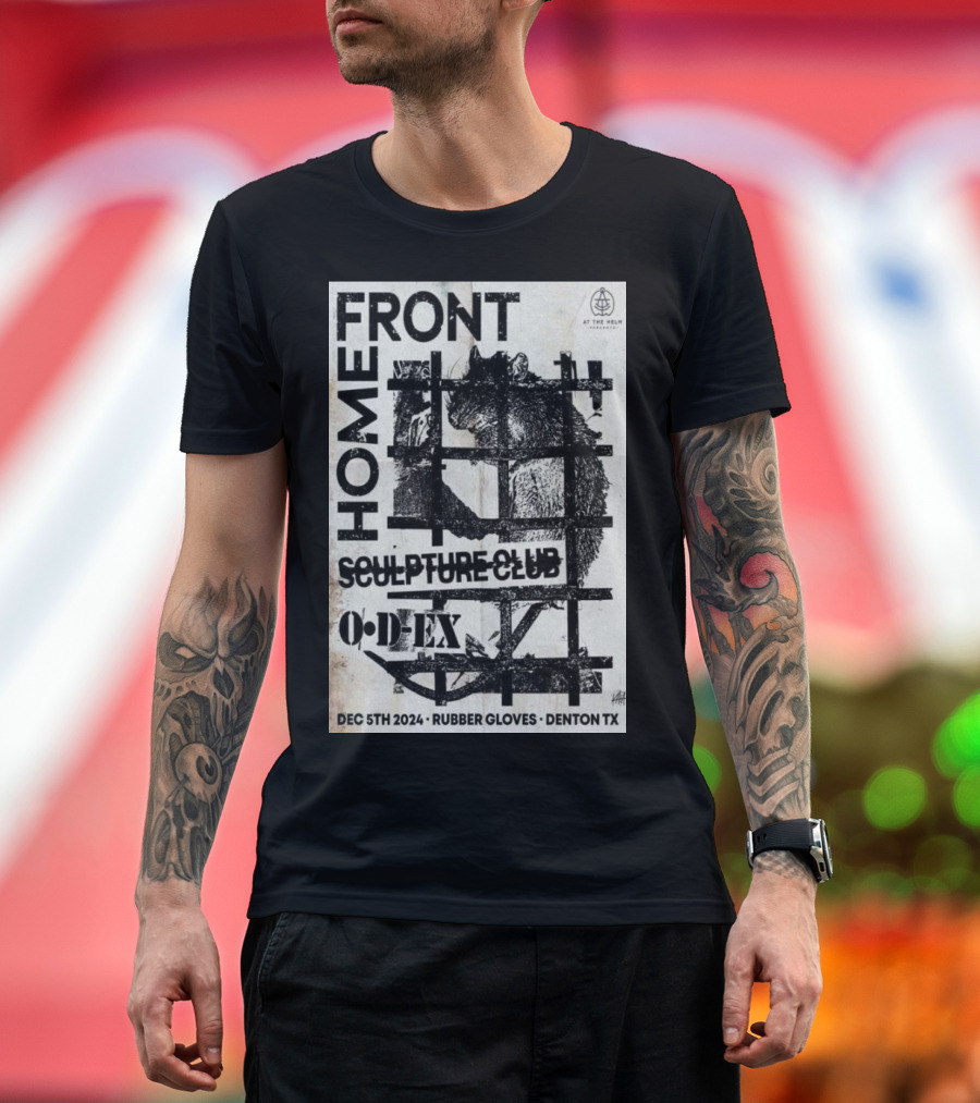 Home Front and Sculpture Club Live at Rubber Gloves Denton TX Dec 5 T-Shirt